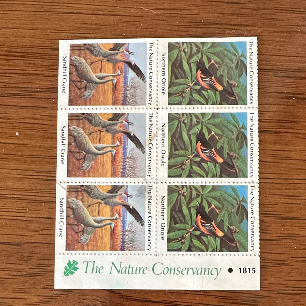 The Nature Conservancy 1987 Vintage Bird Stamps (12)